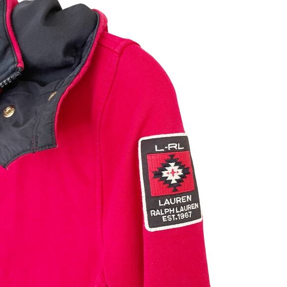 LRL Lauren Active Red Full Zip Hoodie Sz PXS - Picture 2 of 5